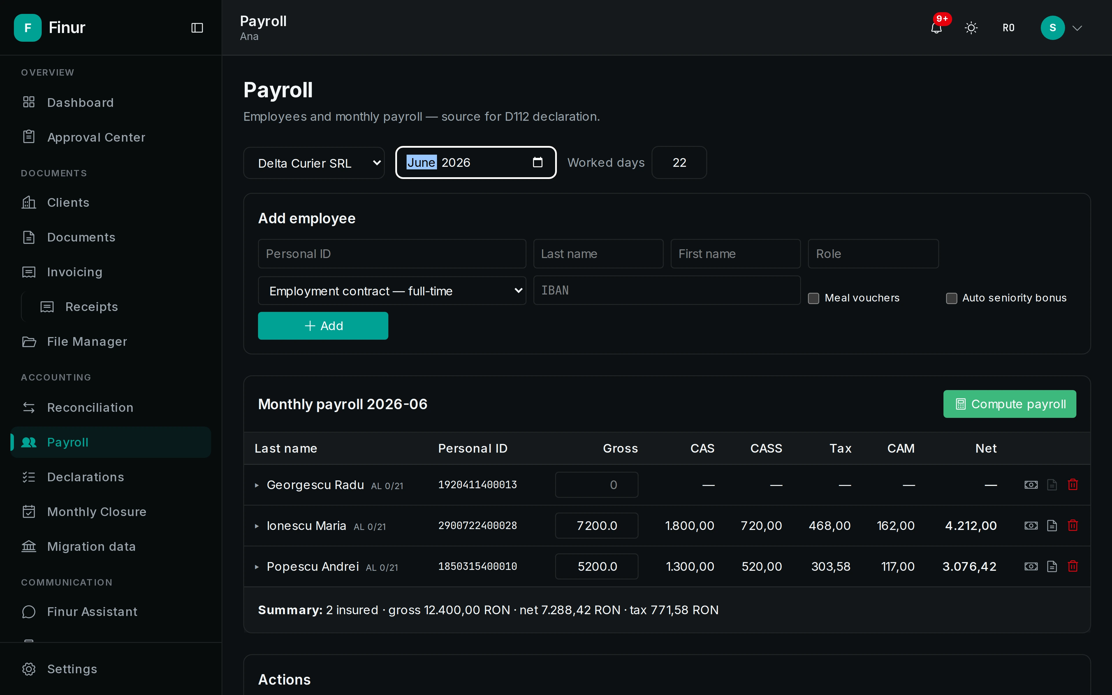 From timesheet to bank payment, with D112 and REGES generated automatically